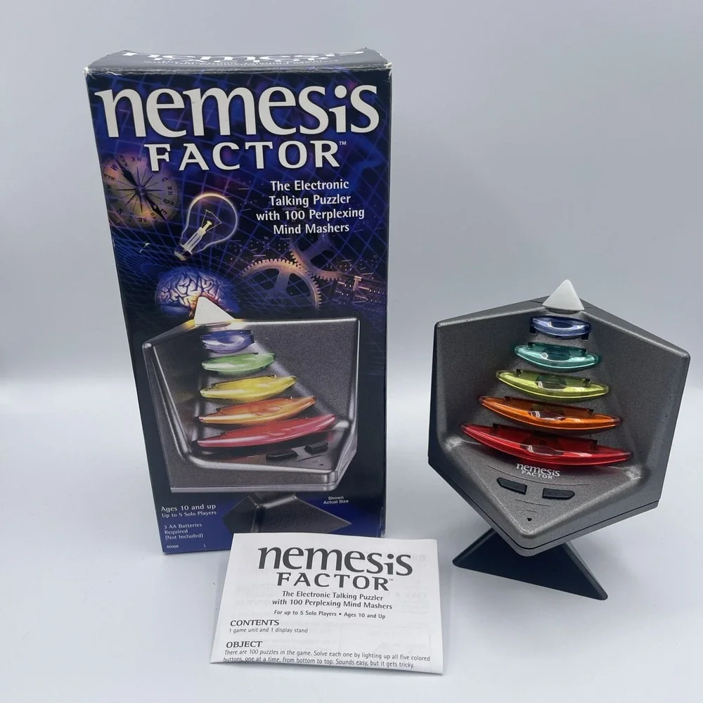 Hasbro Nemesis Factor Electronic Game 2001 Talking Puzzle Game WORKS Complete